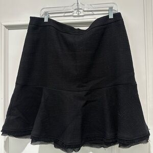 Ann Taylor Black Fit and Flare Mini Skirt